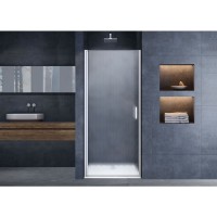 Душевая дверь Vincea Alpha 80 VDP-3AL800MT профиль Хром стекло текстурное