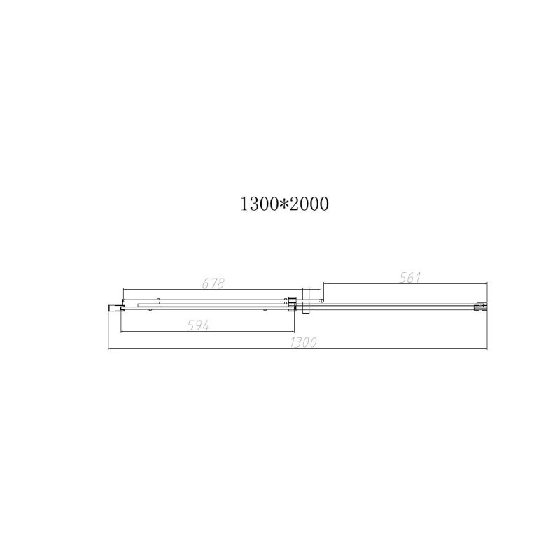 Душевая дверь Vincea Dice 130 VDS-4D130CLB профиль Черный стекло прозрачное