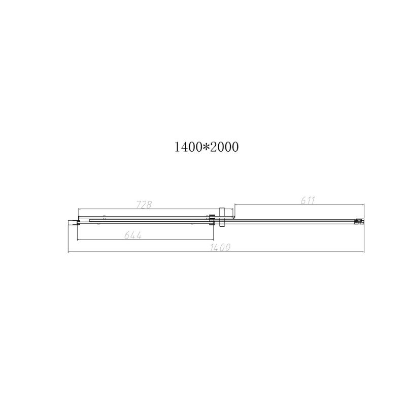 Душевая дверь Vincea Dice 140 VDS-4D140CL профиль Хром стекло прозрачное