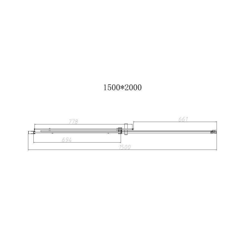 Душевая дверь Vincea Dice 150 VDS-4D150CL профиль Хром стекло прозрачное