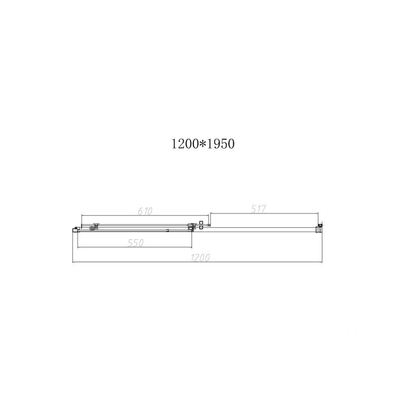 Душевая дверь Vincea Slim-N 120 VDS-4SN120CLB профиль Черный стекло прозрачное