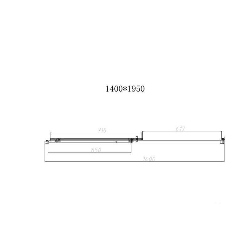 Душевая дверь Vincea Slim-N 140 VDS-4SN140CL профиль Хром стекло прозрачное