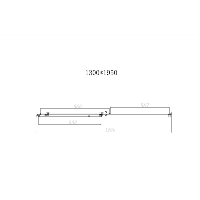 Душевая дверь Vincea Slim-N 195х130 VDS-4SN130CGB