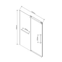 Душевая дверь Vincea Como Soft 140 VDS-1CS140CL профиль Хром стекло прозрачное