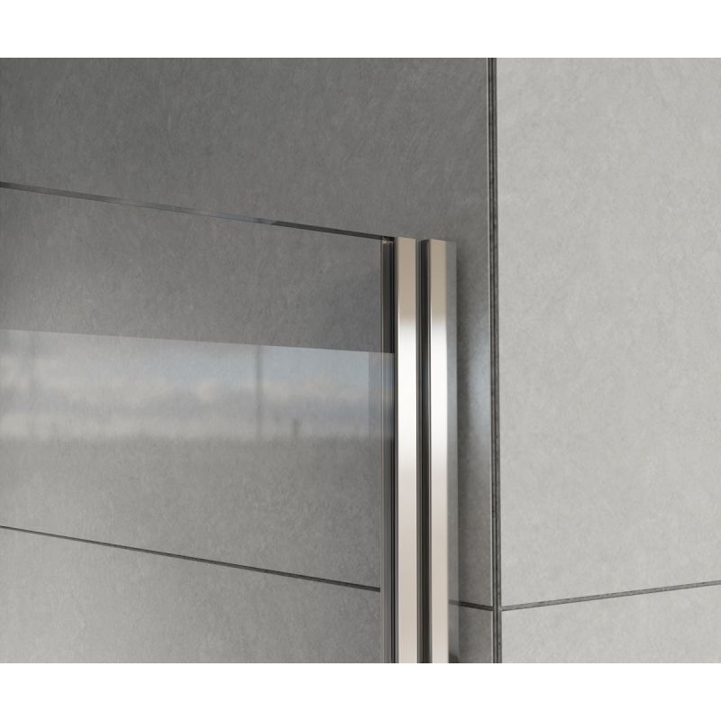 Душевая дверь Vincea Flex 90 VDP-1F900CLB профиль Черный стекло прозрачное