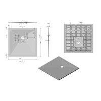 Душевой поддон из искусственного камня Vincea 90x90 VST-4SR9090C Бежевый