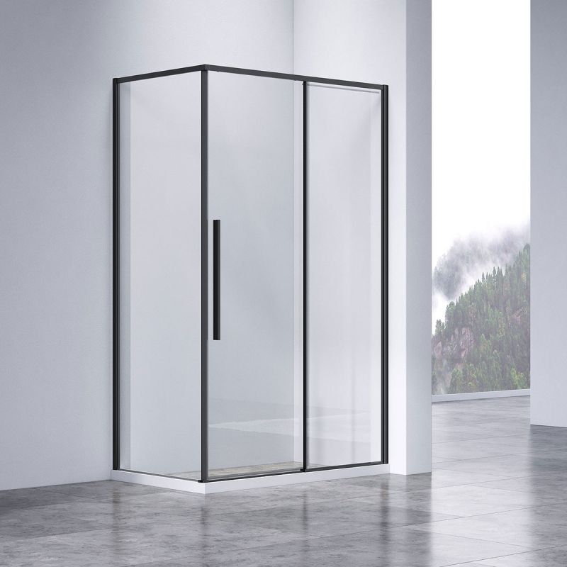 Душевой уголок Vincea Slim-N 110x90 VSR-4SN9011CLB профиль Черный стекло прозрачное Душевой уголок Vincea Slim-N 110x90 VSR-4SN9011CLB профиль Черный стекло прозрачное
