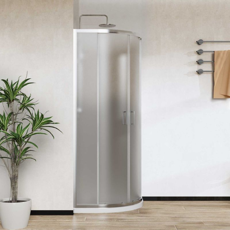 Душевой уголок Vincea City 90x90 VSQ-5CT900MT профиль Хром стекло текстурное