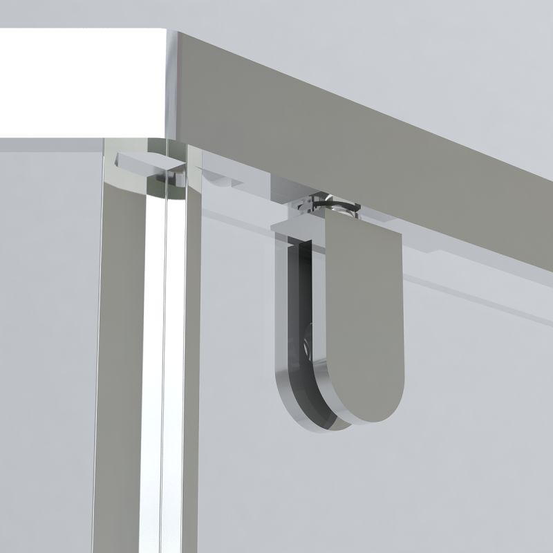 Душевой уголок Vincea Stresa 90x90 VSP-1S900CLGM профиль Вороненая сталь стекло прозрачное