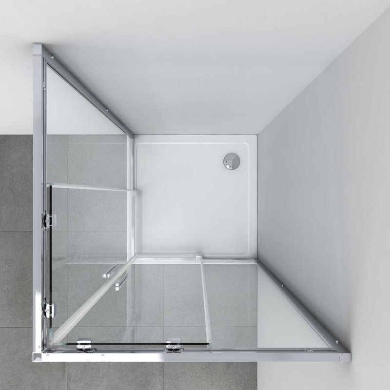 Душевой уголок Vincea Soft 100x100 VSS-3SO100CLB профиль Черный стекло прозрачное