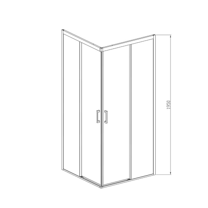 Душевой уголок Vincea Soft 100x100 VSS-3SO100CLB профиль Черный стекло прозрачное