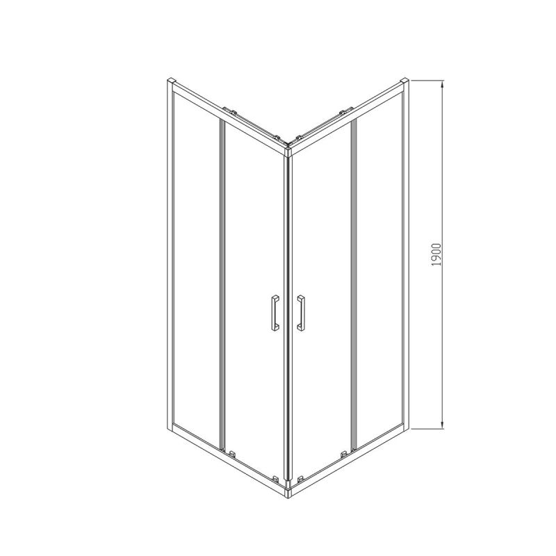 Душевой уголок Vincea Alpha 100x100 VSS-3AL100CLB профиль Черный стекло прозрачное