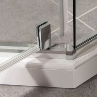Душевой уголок Vincea Slim-U 90x90 VSP-2SU900CLB профиль Черный матовый стекло прозрачное