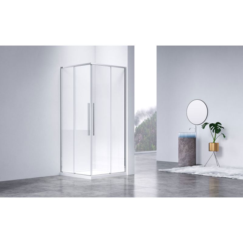 Душевой уголок Vincea Slim-N 100x80 VSS-4SN8010CL профиль Хром стекло прозрачное