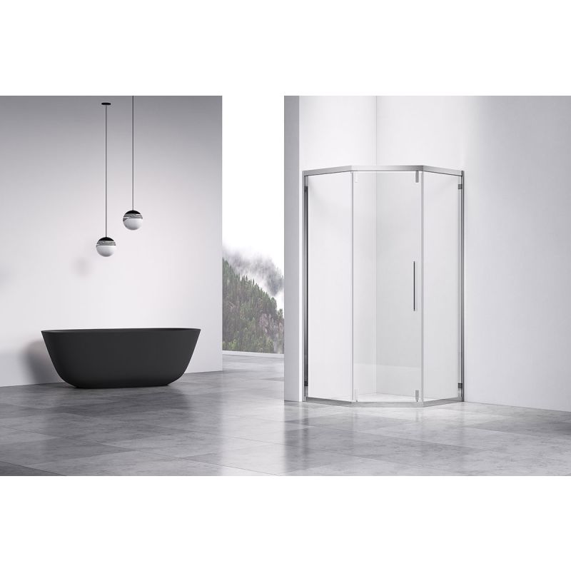 Душевой уголок Vincea Show 100x100 VSP1-4SH100CL профиль Хром стекло прозрачное