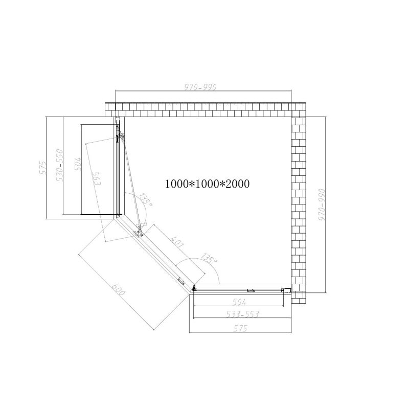 Душевой уголок Vincea Show 100x100 VSP1-4SH100CL профиль Хром стекло прозрачное