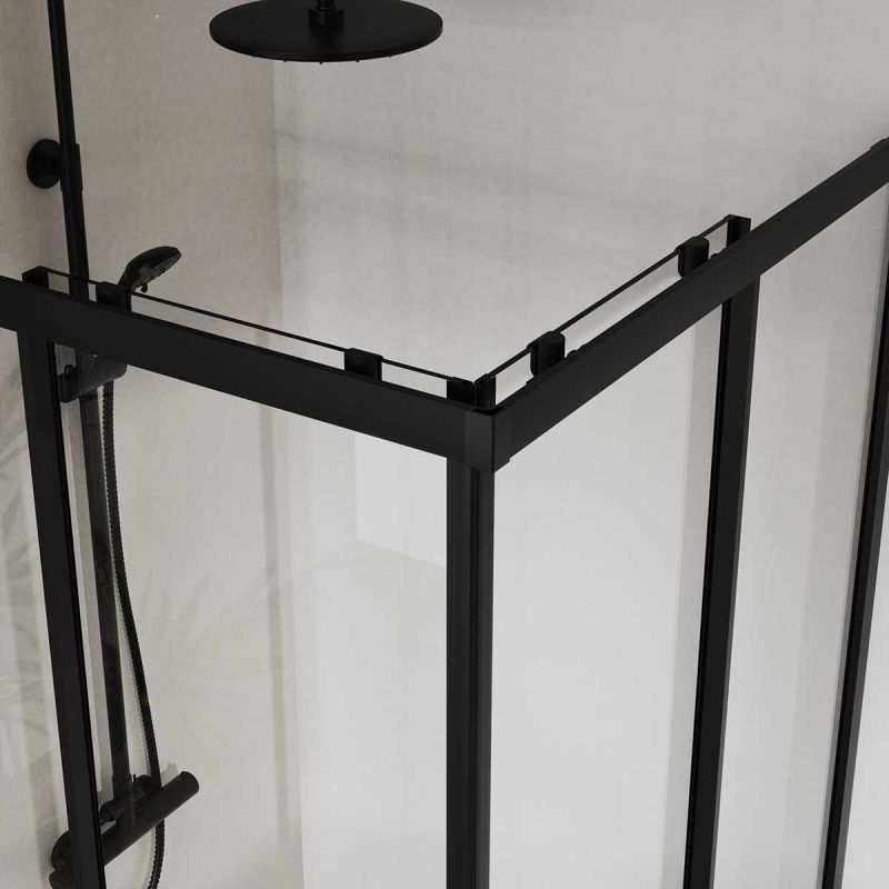 Душевой уголок Vincea City 90х90 VSS-5CT900CLB профиль Черный стекло прозрачное