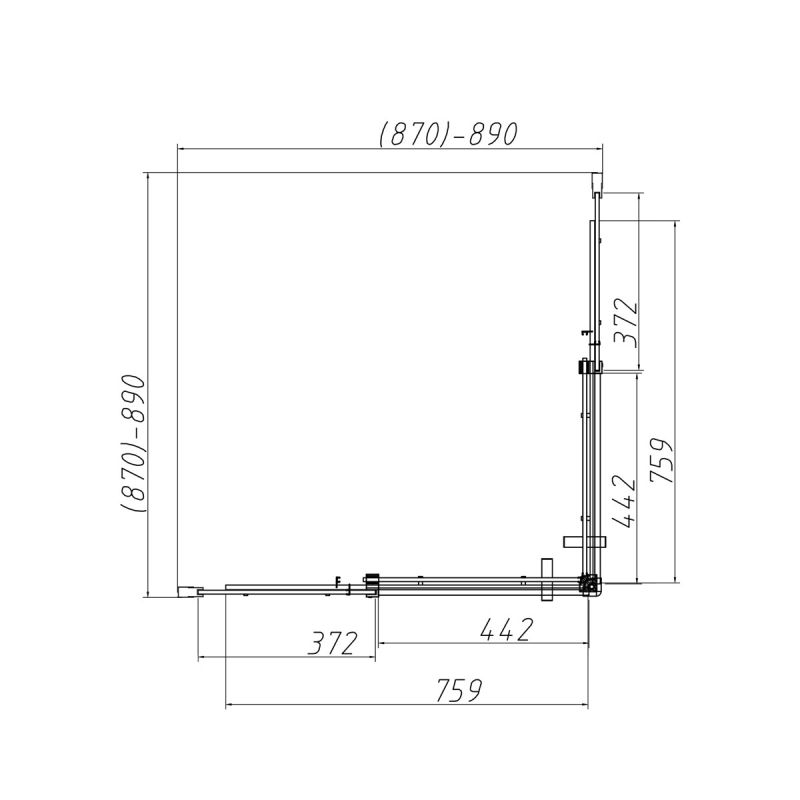 Душевой уголок Vincea Dice 90x90 VSS-4D900CL профиль Хром стекло прозрачное