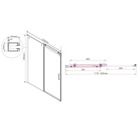 Душевой уголок Vincea Como 120х90 VSR-1C9012CLB профиль Черный стекло прозрачное
