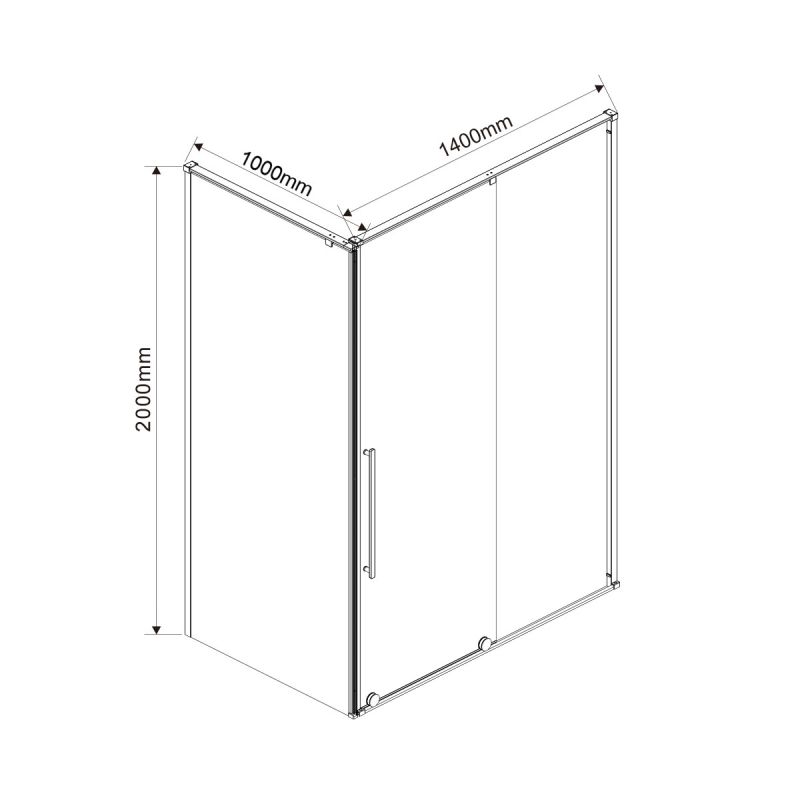 Душевой уголок Vincea Arno 140х100 VSR-1A1014CL профиль Хром стекло прозрачное