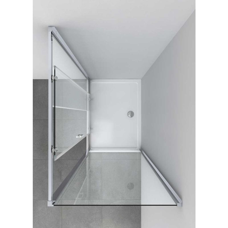 Душевой уголок Vincea Alpha 130x80 VSR-3AL8013CL профиль Хром стекло прозрачное