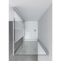 Душевой уголок Vincea Alpha 140x80 VSR-3AL8014CL профиль Хром стекло прозрачное