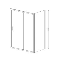 Душевой уголок Vincea Alpha 140x80 VSR-3AL8014CL профиль Хром стекло прозрачное