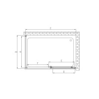 Душевой уголок Vincea Alpha 140x80 VSR-3AL8014CL профиль Хром стекло прозрачное