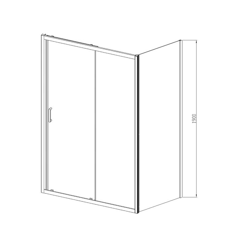 Душевой уголок Vincea Alpha 130х90 VSR-3AL9013CLG