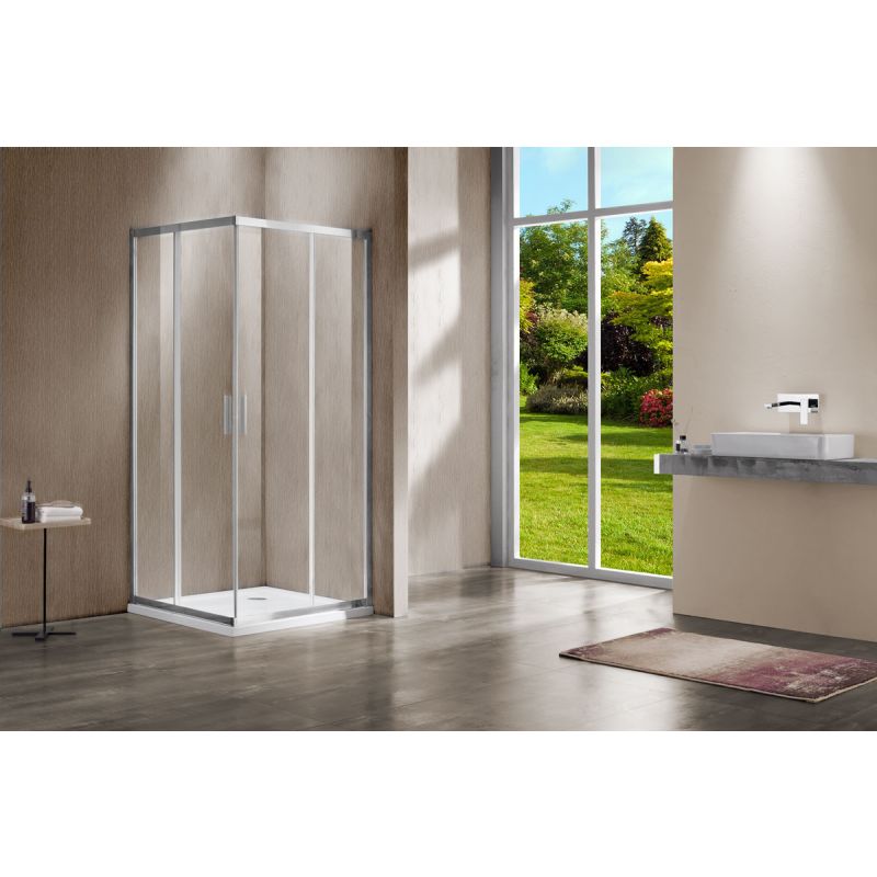 Душевой уголок Vincea Garda 120x80 VSS-1G8012CL профиль Хром стекло прозрачное