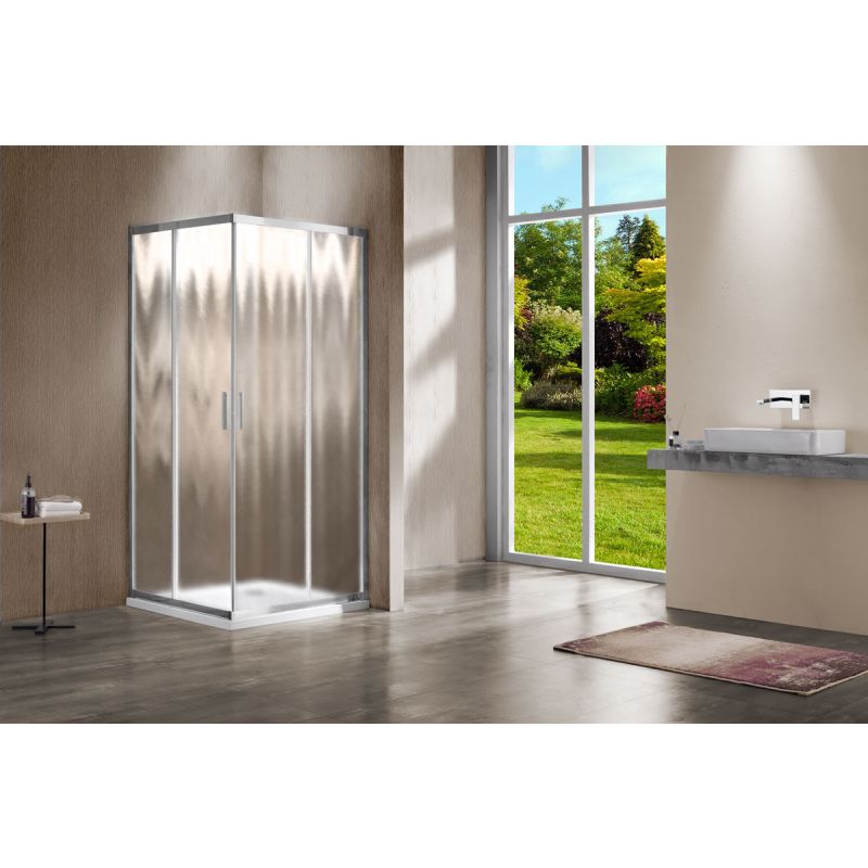 Душевой уголок Vincea Garda 110х100 VSS-1G1011CH профиль Хром стекло шиншилла