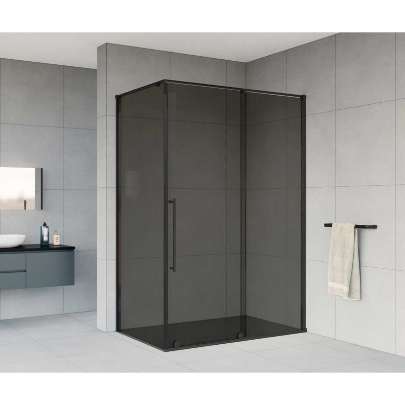 Душевой уголок Vincea Arno 120x90 VSR-1A9012CGB профиль Черный стекло тонированное