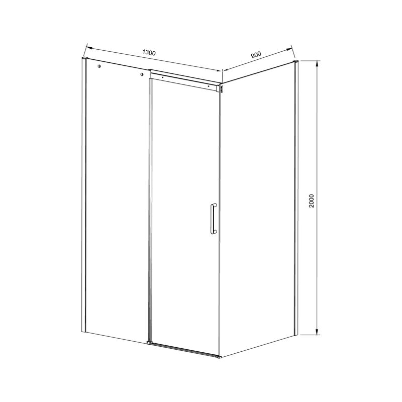 Душевой уголок Vincea Dice 130x90 VSR-4D9013CL профиль Хром стекло прозрачное