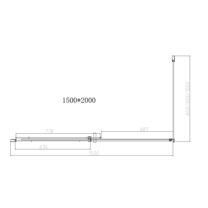 Душевой уголок Vincea Dice 150x100 VSR-4D1015CL профиль Хром стекло прозрачное