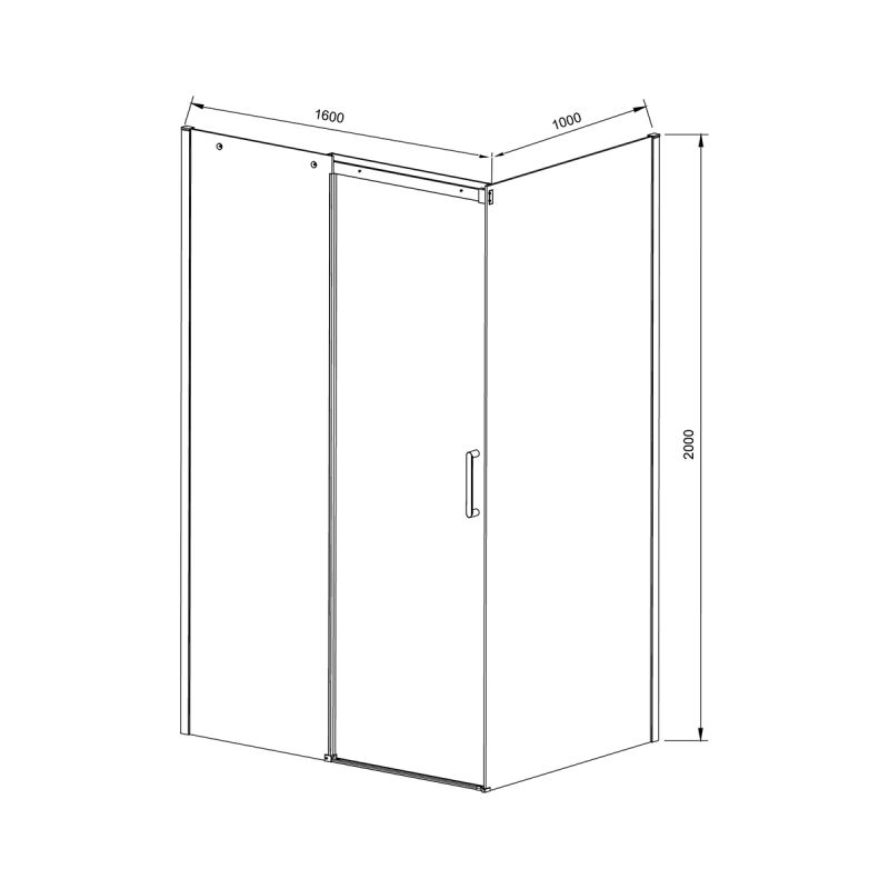 Душевой уголок Vincea Dice 160x100 VSR-4D1016CL профиль Хром стекло прозрачное