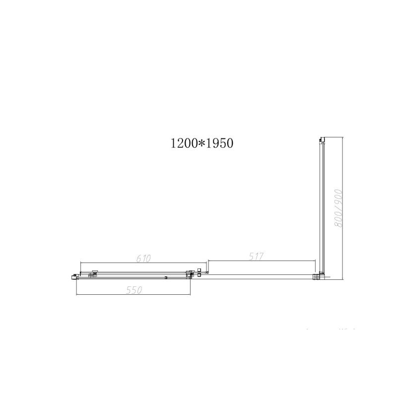 Душевой уголок Vincea Slim-N 120x90 VSR-4SN9012CLB профиль Черный стекло прозрачное