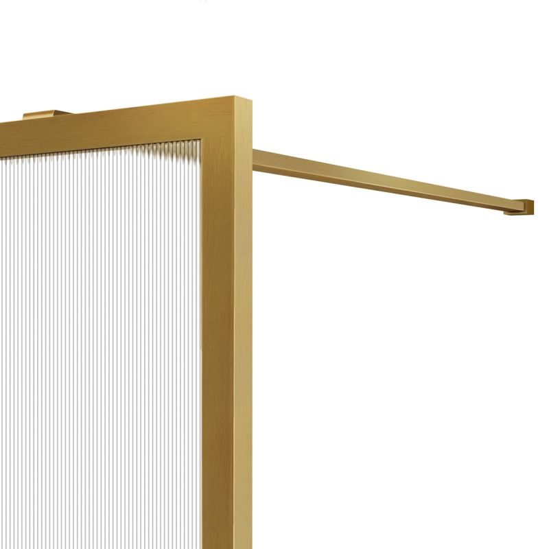 Душевая перегородка Vincea Walk-in HP Art VSW-1HP800FLBG 80 см, профиль брашированное золото, стекло рифленое