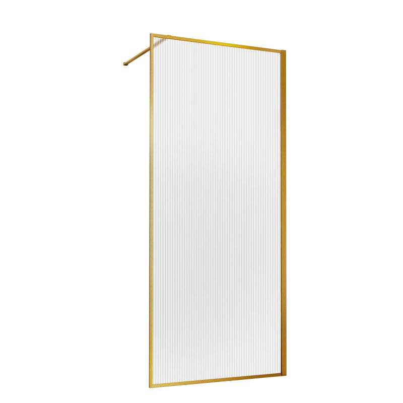 Душевая перегородка Vincea Walk-in HP Art VSW-1HP100FLBG 100 см, профиль брашированное золото, стекло рифленое