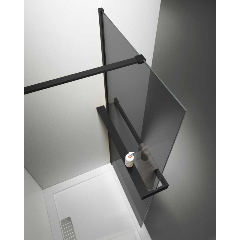 Душевая перегородка Vincea Walk-in HR VSW-4HR100CGB 100 см, черный, стекло тонированное