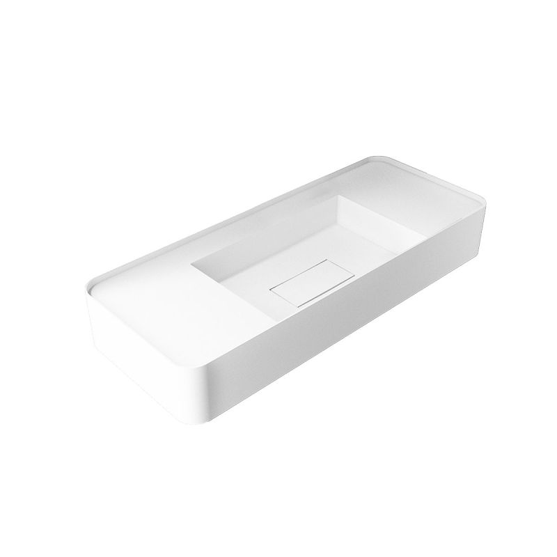 Раковина из искусственного камня Vincea VWB-6S312MW, подвесная, цвет белый матовый