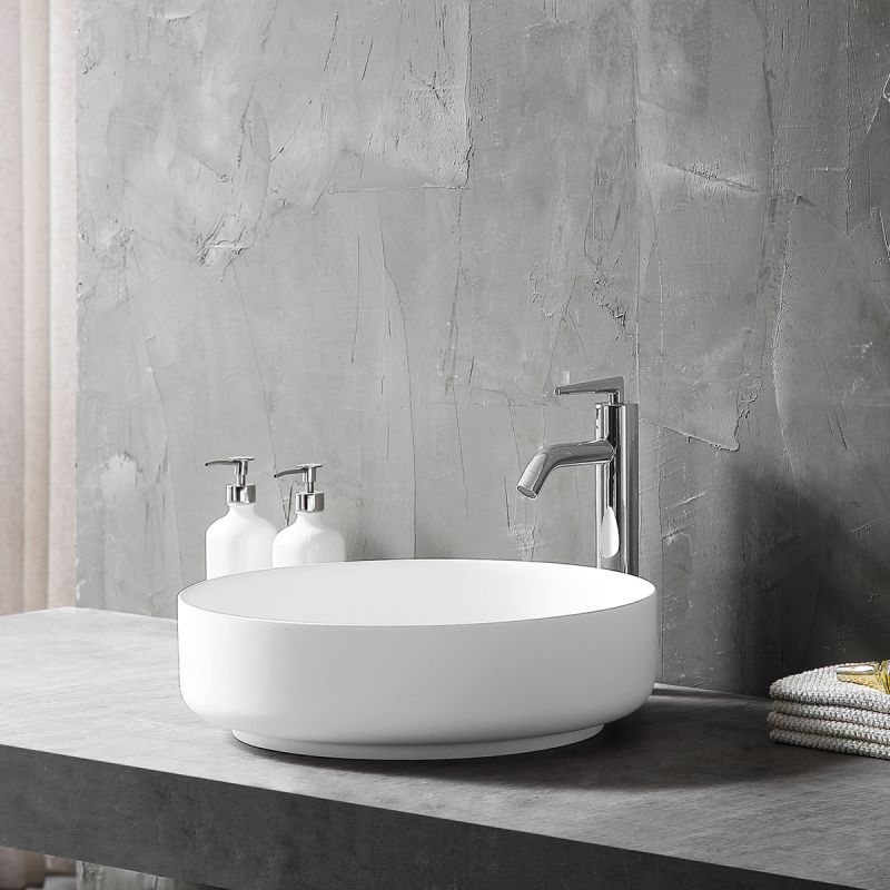 Раковина из искусственного камня Vincea VBS-6S16MW, накладная, цвет белый матовый