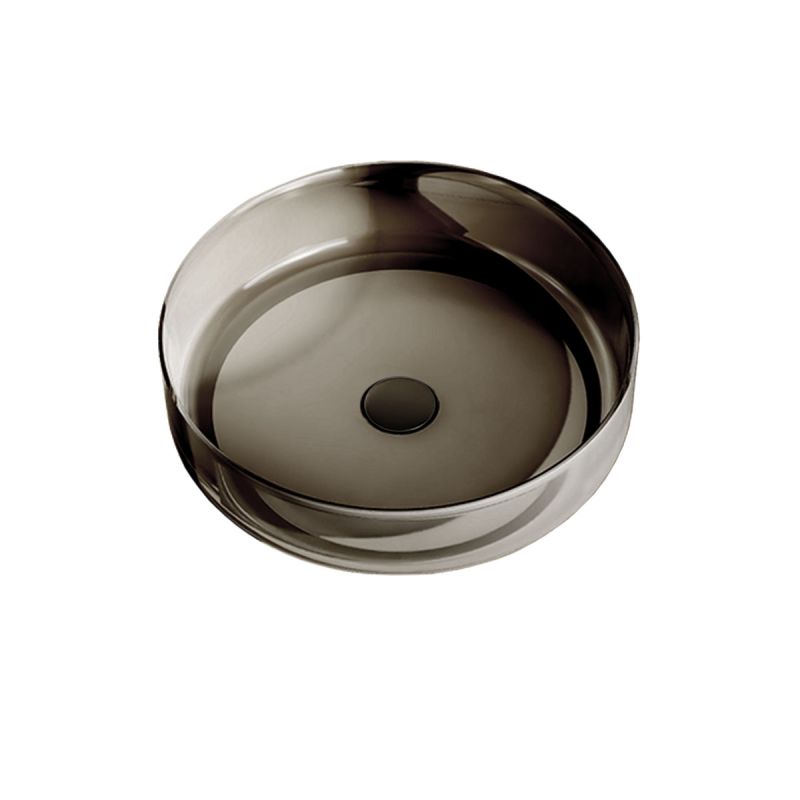 Раковина прозрачная Vincea VBS-6T16B, накладная, цвет черный