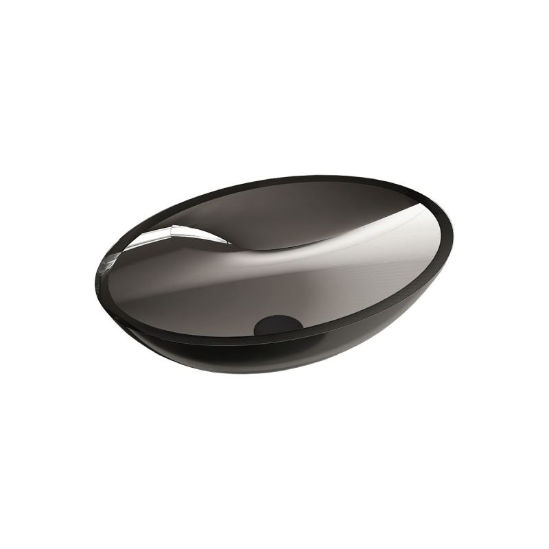 Раковина прозрачная Vincea VBS-6T11B, накладная, цвет черный