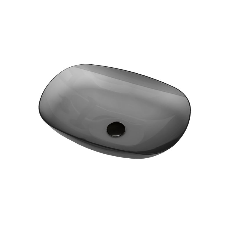 Раковина прозрачная Vincea VBS-6T12B, накладная, цвет черный