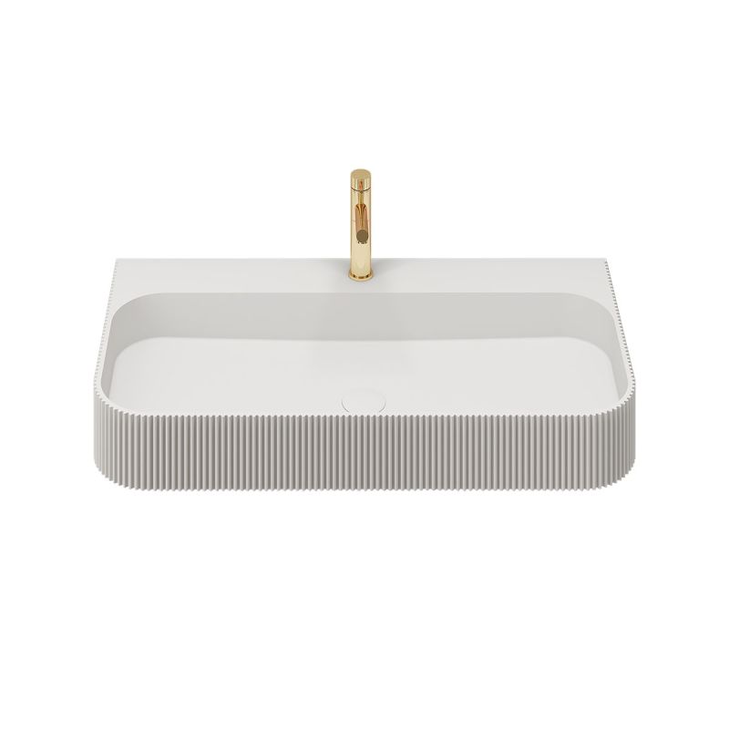 Раковина из искусственного камня Vincea VWB-6SG75MW, подвесная, цвет белый матовый