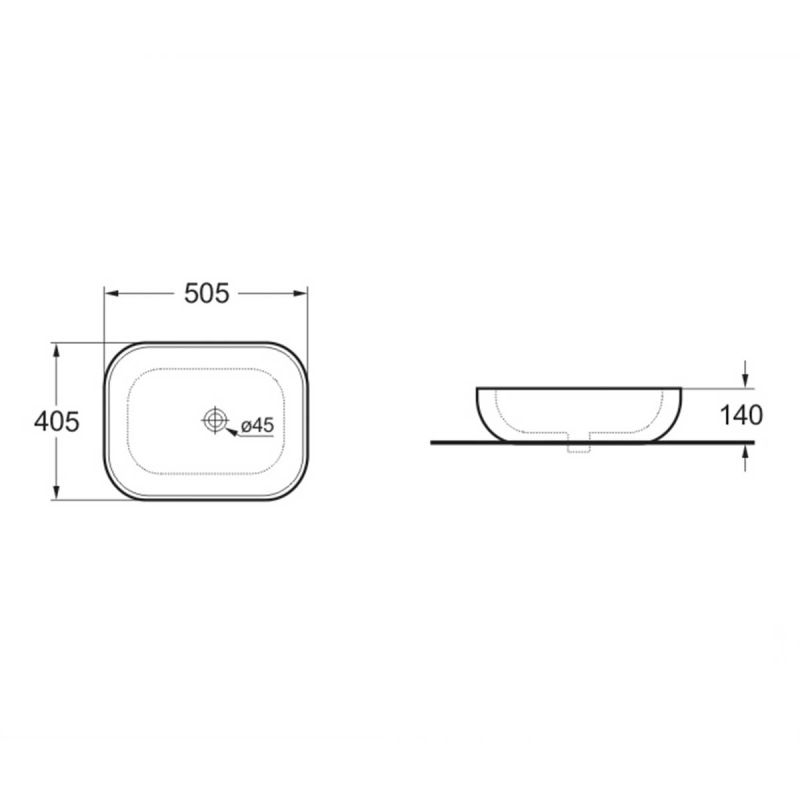 Раковина керамическая Vincea VBS-101MA, накладная, цвет антрацит матовый