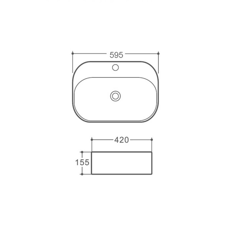 Раковина керамическая Vincea VBS-306, накладная, цвет белый