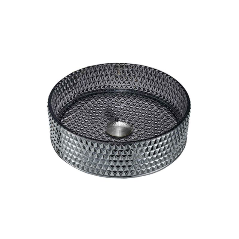 Раковина стеклянная Vincea VBS-5GL03, накладная, цвет черный