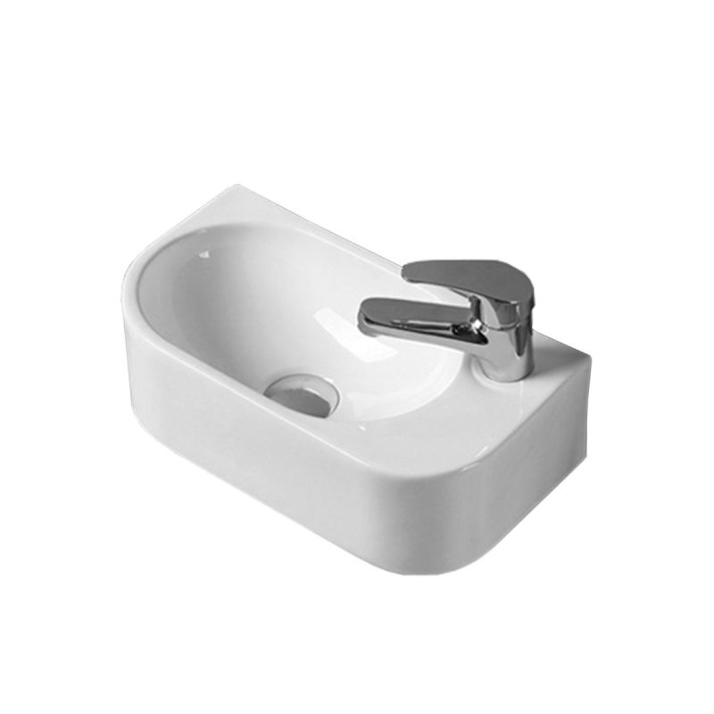 Раковина керамическая Vincea VBS-506R, подвесная, цвет белый, правая