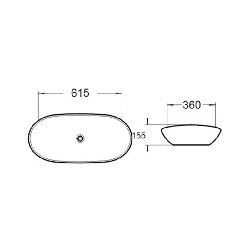Раковина керамическая Vincea VBS-508, накладная, цвет белый
